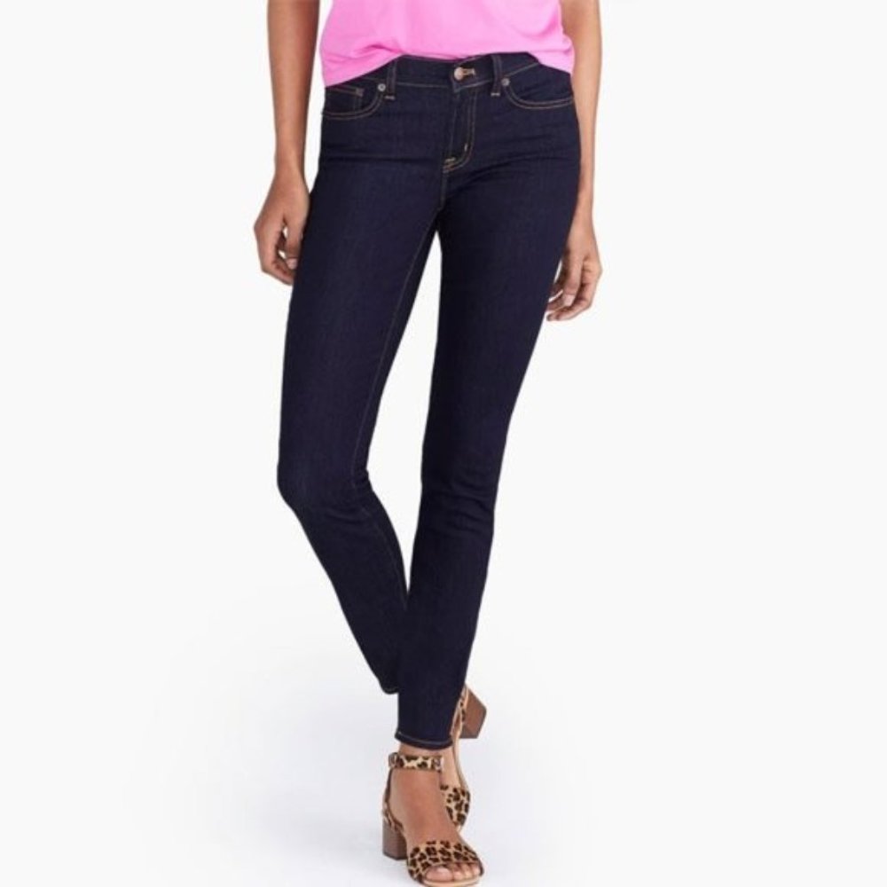 J. Crew 8" Midrise Skinny Jeans Rinse Wash Size 26